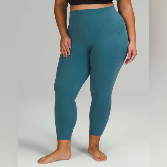 LULULEMON $128 Align With Pockets NEW Size 14 Capture Blue - Picture 1 of 2